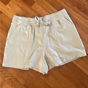 Lulu dance studio shorts NWOT size 12 beige
